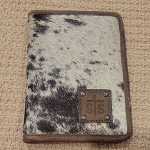 STS Ranchwear Brown and White Cowhide Wallet